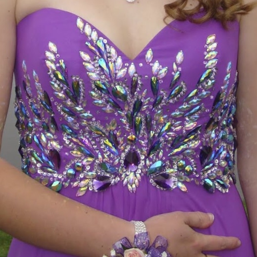 Blush by Alexia strapless prom dress